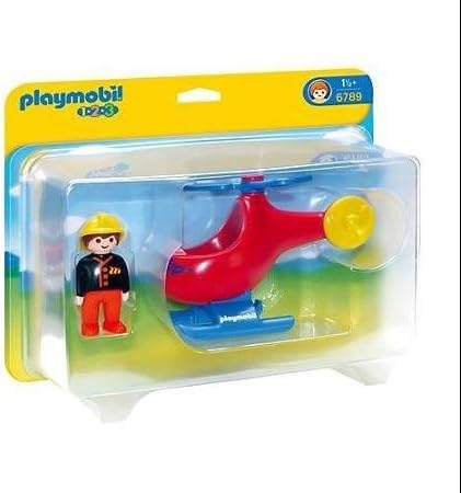 1.2.3 Fire Rescue Helicopter Set Playmobil 6789 WLM