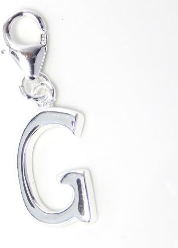 Pro Jewelry .925 Sterling Silver Dangling "Alphabet Letters" Clip on Pendant Charm for Bracelet or Necklace ECH JB 4434-4456 (G)