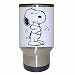 Search : Travel Coffee Drink Mug of Vintage Art Deco Snoopy with Woodstock B&W
