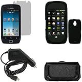 iNcido Brand Samsung T759/Exhibit 4G Combo Solid Black Silicone Skin Case F ....