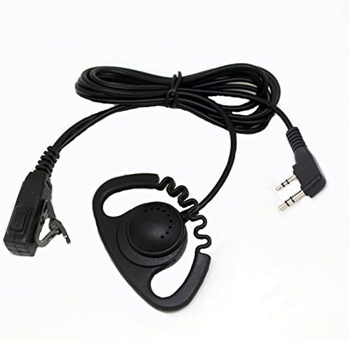 Zigzag D Loop Earhook Earpiece Mic Headphone for WOUXUN Portable Radio KG-UVD1 KG-UVDIP KG669 KG659 KG679 KG689 KG639 KG699 KG801 KG-UV2D KG-UV3D KG-UV6D