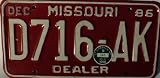 Missouri 1986 Dealer