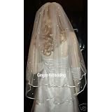 Ivory 2 Tier Fingertip Length Swarovski Crystal Rhinestones Veil Bridal Wedding 41L%2BHzSassL. SL160 Ivory 2 Tier Fingertip Length Swarovski Crystal Rhinestones Veil Bridal Wedding