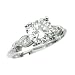 14K White Gold Antique Diamond Engagement Ring