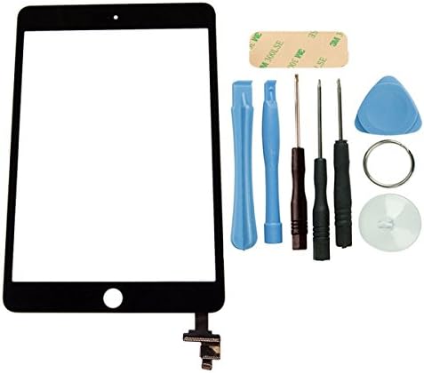 iPatshop for iPad mini 3 Touch Screen Complete Digitizer with IC Connector Assembly + Free Advanced Customization Tools (Black)