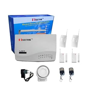 PiSector Cellular GSM Home Security Alarm System, Burglar Alarm System Pack, Auto Dial, 433MHz