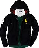Polo Ralph Lauren Big Pony Full Zip Tartan Lined Hoodie, White