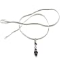 Sterling Silver Garnet Gemstone Pendant with Chain 1.75 Inches
