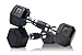 3lb Hex Dumbbell Pair - Rubber Grip Inlay - Chrome Finish