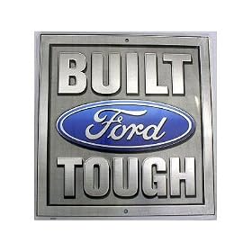 Build Ford Tough Truck Square Tin Sign - 12x12