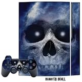 Playstation 3 Skin - System Console Skin and two PS3 Controller Skins - Haunted Skull