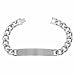 Men's Stainless Steel ID Bracelet with Diamond Cross, 8.75