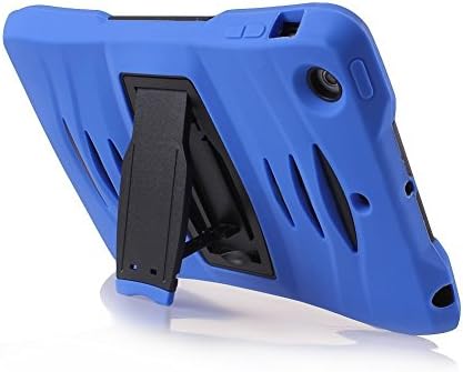 KABB Three Layer Full Protection Extreme-Duty Military Standing Hybrid Case Cover With Built-in Screen Protector for iPad Air / iPad 5 -Dirtproof Shockproof Rainproof Sandproof (Dark Blue)