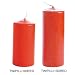 12 x Pillar Table Candles, Red, 130mm x 50mm