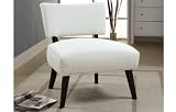 White Simple Modern Design Armless Accent Chair