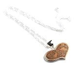 Sterling silver and mate gourd heart necklace, Lovebirds