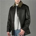BGSD Men's Sheepskin Shearling Car Coat