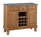 Grey Granite Top on Maple Server by Home Styles - Light Wood (5300-0093)