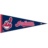 CLEVELAND INDIANS OFFICIAL LOGO FELT PENNANT