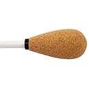 King David 12WPCK 12-Inch Baton White - Pear Shaped Cork Handle