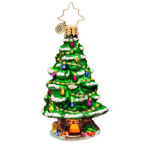 Christopher Radko Glass Home Spruce Home Gem Christmas Tree Ornament #1017204