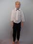 Doll Casual Clothing Set White Long-sleeve Shirt and Black Pants Made to Fit the Ken Doll