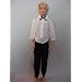 Doll Casual Clothing Set White Long-sleeve Shirt and Black Pants Made to Fit the Ken Doll