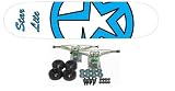 STARLITE Skateboards WHITE LOGO Comp. SKATEBOARD 7.75