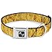 Buckle Down Seatbelt Buckle Dog Collar - Mac & Cheese Vivid - 1.5