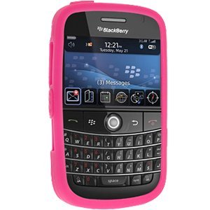 Silicone Skin Case for Blackberry Bold 9000 (Hot Pink)