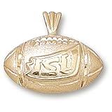 Iowa State ISU Swoosh Football Pendant (Gold Plated)