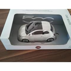 USB Mouse Fiat 500 NEW Weiss mit leuchtenden Scheinwerfern und Schlusslichtern