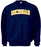 Michigan Wolverines Blue Embroidered Collegiate Crewneck Champion Sweashirt