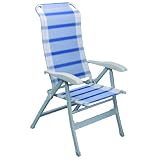 bel-sol Chaise pliable en aluminium PICASSO azur