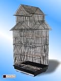 BARCELONA BLACK PAGODA BIRD CAGE FOR COCKATIEL BUDGIES LOVEBIRDS