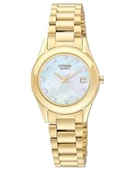 Citizen Gold Quartz Mother of Pearl Dial Womens Watch - EU2662-54D
