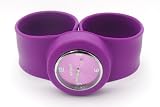 Ladies Large Purple Snap/Slap On Watch. Water Resistant. Fits Any Size Wrist