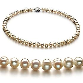 Bliss White 6-7mm A Freshwater Pearl Necklace 18 inch Princess Length by Pearl Necklaces