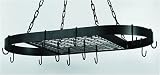 Old Dutch Oval Matte Black Light Weight Hanging Pot Rack