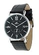 Adee Kaye Stunning Vintage Style Mechanical Mens Watch w/ Black Dial and Cabochon Crown