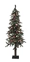 3.5' Pre-Lit Frosted Alpine Artificial Christmas Tree - Multi Lights