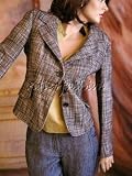 $2090 New CELINE Burgundy Tweed Fitted Jacket 44 / 12