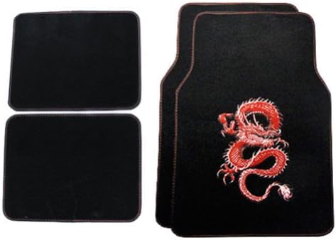 Carpet Car Floor Mats (Red Dragon)
