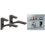 CRL Black - Aluminum Glass Shelf Bracket for 3/8' to 1/2' Glass - Package