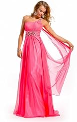 Maternity Chiffon/Taffeta/Tulle Crystal Crystals Lace Beaded Applique One Shoulder Evening Dress/Quinceanera Dress 