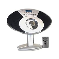 SuperSonic SC-3311 Vertical CD Player AM FM Alarm Clock Stereo System