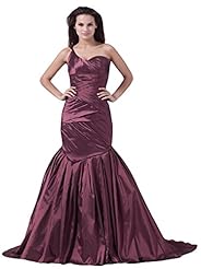 One Shoulder Taffeta Mermaid Evening Dress/Prom Dress  with a Court Train 