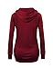 Miurus Women V Neck Long Sleeve Pullover Kangaroo Pocket Sweatshirt Hoodie