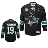 THORNTON 19 San Jose Sharks Reebok Premier Third NHL Hockey Jersey (NHLPA Certified Custom Sewn Authentic Twill)