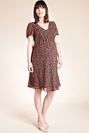 Maternity V-Neck Tea Dress
